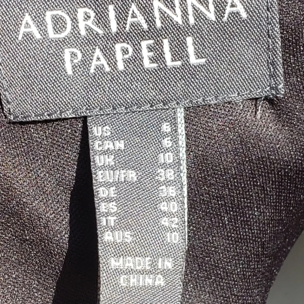 Adrianna Papell Short Sequin Layered Dress, Black" - Picture 3 of 3